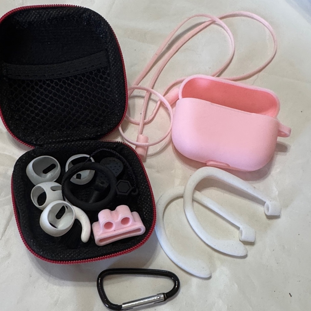 Case for Airpod Pro Silicone With Zippered Case And Accessories